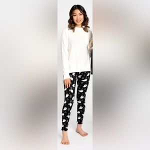 BNWOT Just Cozy fleecey lined Halloween ghost legging, full length size XL